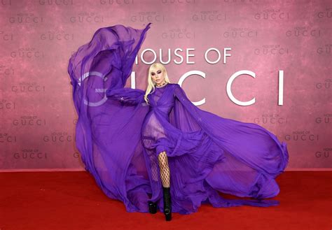 purple gucci dress|lady gaga pink flamingo.